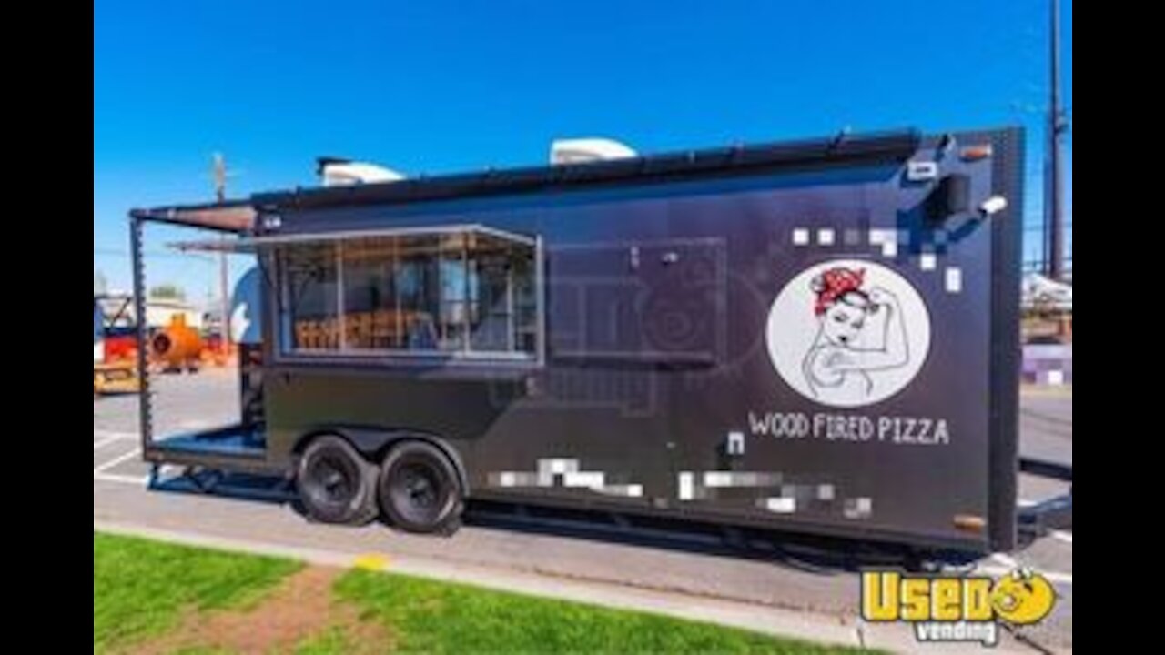 2021 8.5' x 24' Wood-Fired Pizza Trailer with 5' Porch | Mobile Pizzeria for Sale in Oregon