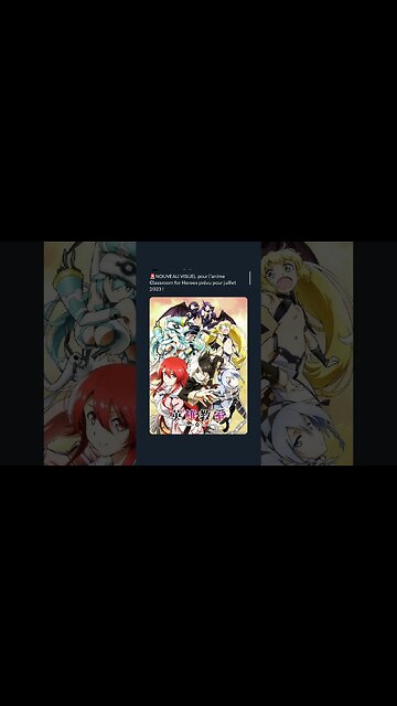 NOUVEAU VISUEL pour l’anime Classroom for Heroes prévu pour juillet 2023 !