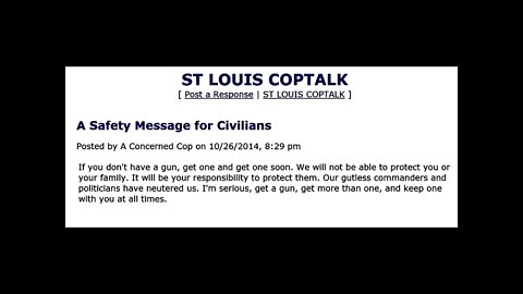 Cop: Get a Gun, We Can't Protect You From Ferguson Violence