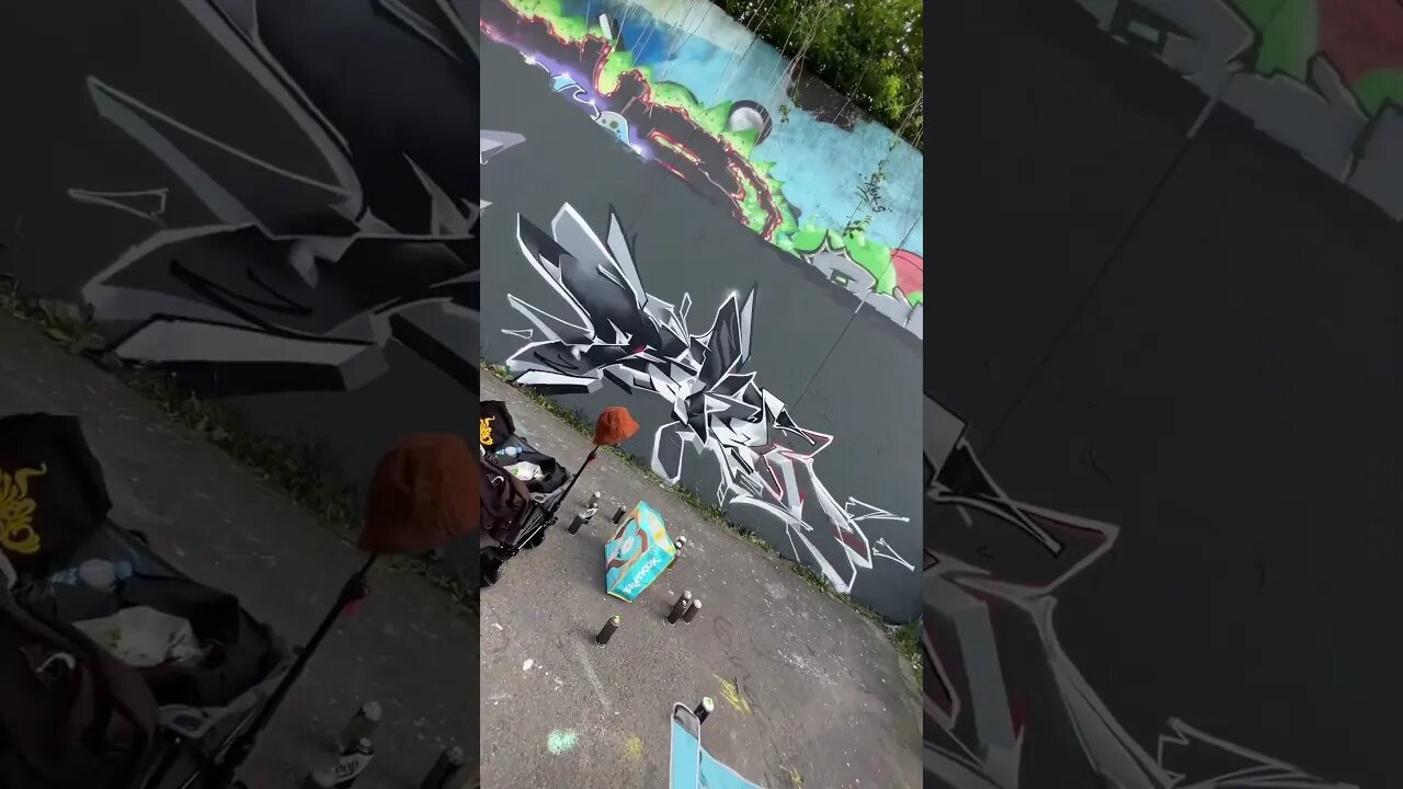 INSANE GRAFFITI WILDSTYLE PIECE 😲 #graffiti #graffitiart #shorts