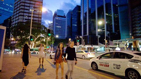 BRISBANE CITY Evening Walk || QLD || AUSTRALIA