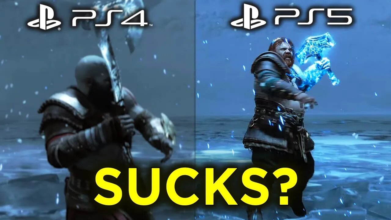 ⁴ᴷ⁶⁰ PS4 vs PS5 - God of War RAGNAROK New Gameplay 😨 (PS4 vs PS4 Pro vs PS5 Graphics Comparison)