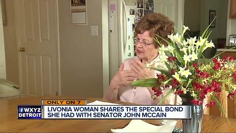 Livonia woman talks about special bond she had with Senator McCain