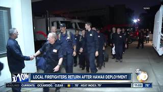 Local firefighters return from Hawaii