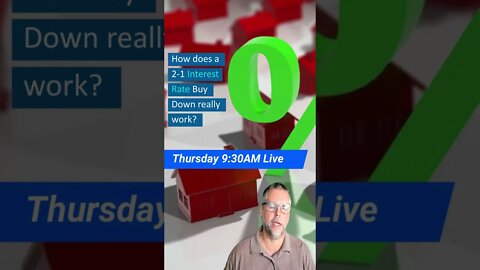 How does 2-1 interest rate buy down work? Join us tomorrow to find out.