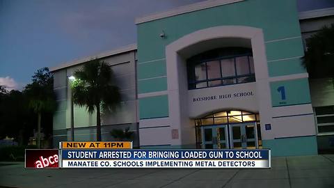 Metal detectors, no backpacks after student arrested for having loaded gun at Bradenton high school