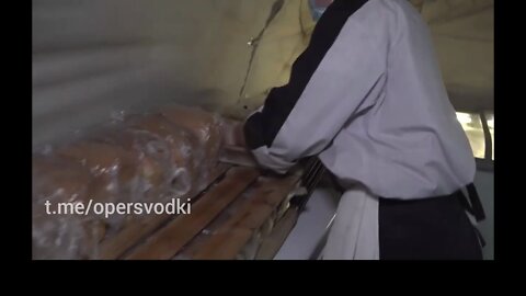 A field kitchen on the front lines supplies Russian troops with hot meals