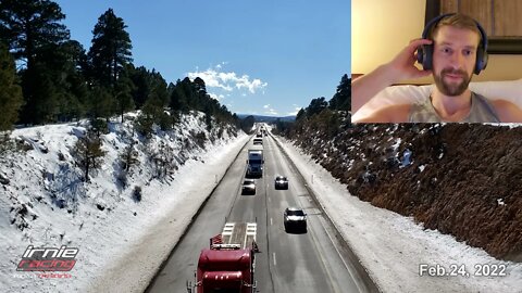 Freedom Convoy USA 2022 - People's Convoy - Flagstaff AZ, Hwy40 - Feb.24, 2022 | IrnieracingNews