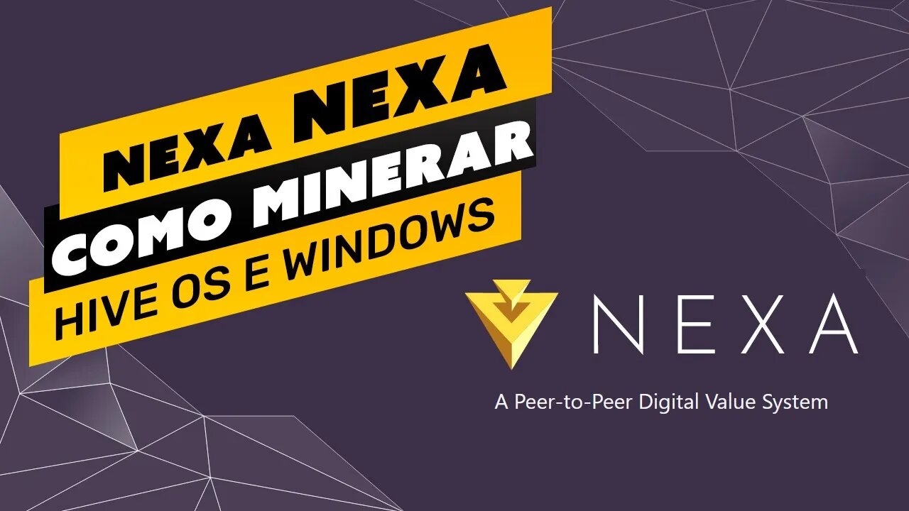 ⛏️💰 COMO MINERAR A MOEDA NEXA (NEXA) - PASSO A PASSO - HIVE OS E WINDOWS