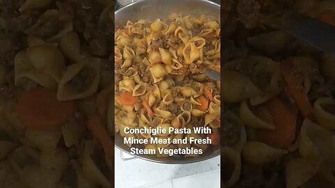 The Best Conchiglie Pasta And Mince Meat With Vegetable Recipe 😋 #shorts