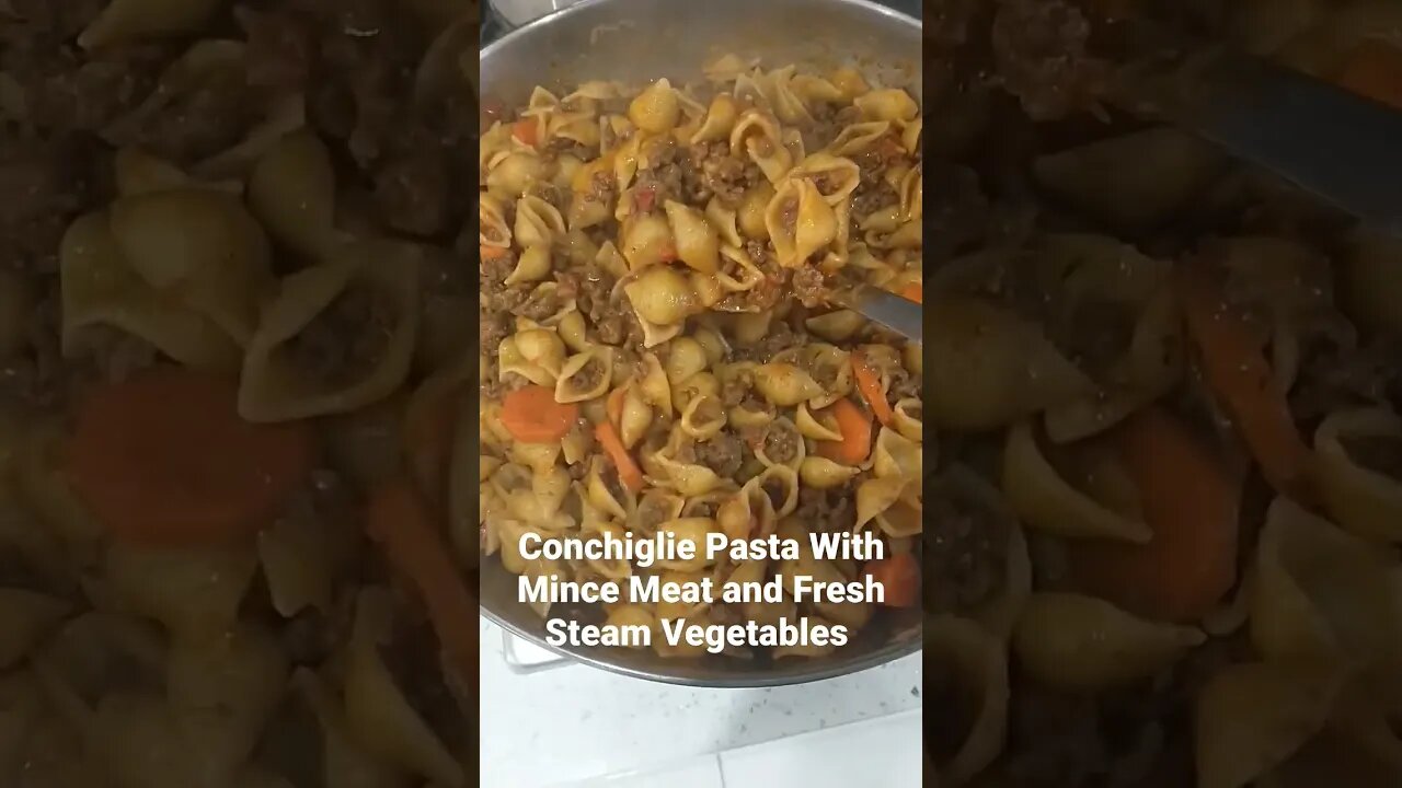 The Best Conchiglie Pasta And Mince Meat With Vegetable Recipe 😋 #shorts