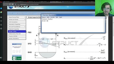 PL²8 Momento fletor em vigas Engenheiro Estrutural