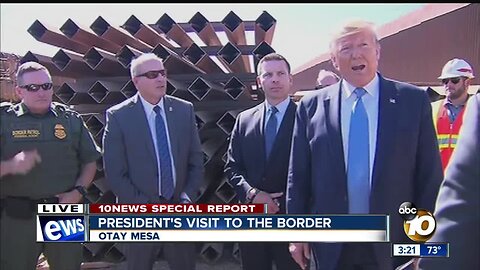 President Trump discuss border barrier technology