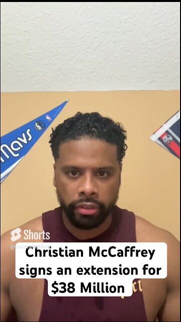 Christian McCaffrey signs an extension for $38 Million #shorts #sportsnews #nfl #footballshorts