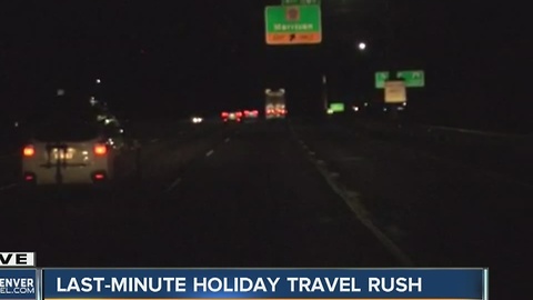 Last-minute holiday travel rush