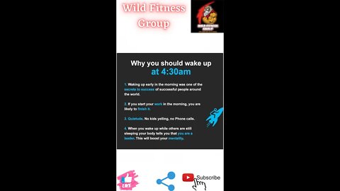 🔥Why you should wake up at 4:30am🔥#fitness🔥#wildfitnessgroup🔥#shorts🔥