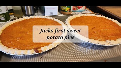 Jacks first sweet potato pies