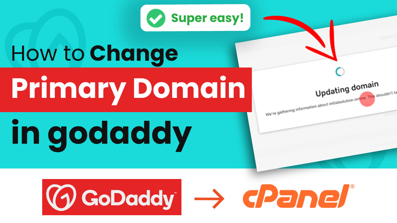 How to change primary domain in godday cPanel