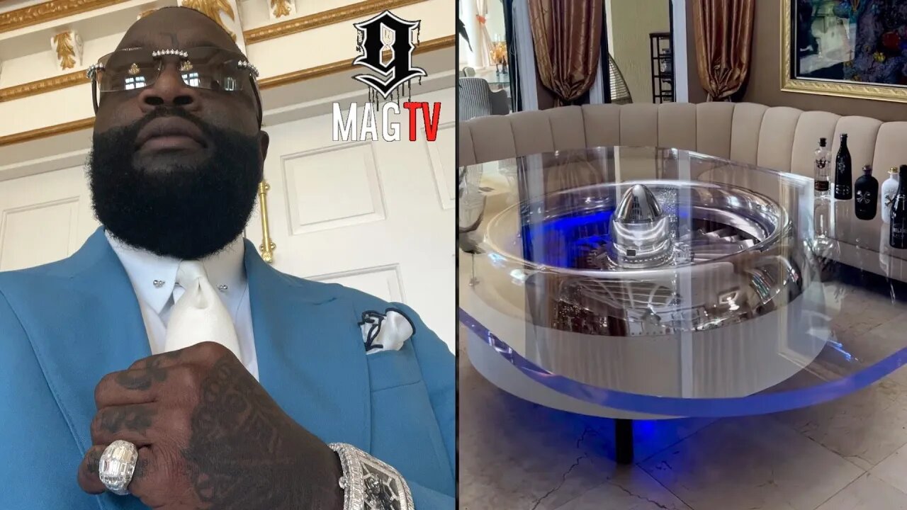 Rick Ross Has Custom Table Made Out Of Jet Airliner Engine! ✈️