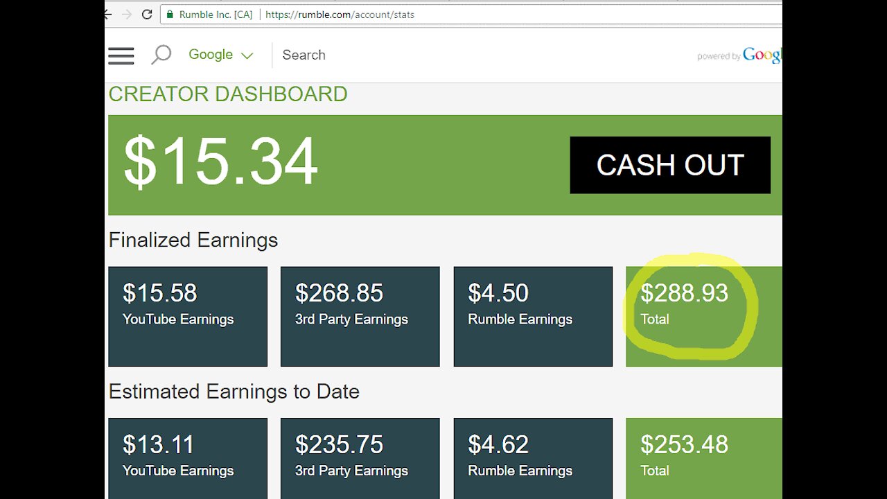 How to earn money at "Rumble" ,explained.