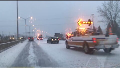 Neige : dur matin pour bien des automobilistes