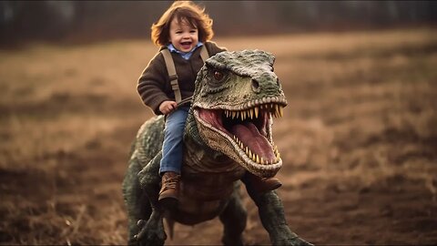 Kids Riding Dinosaurs