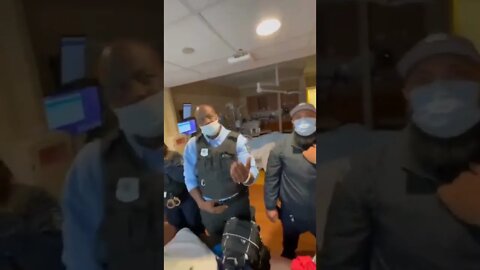 They kicked him out of the hospital because he won't submit to a PCR test.