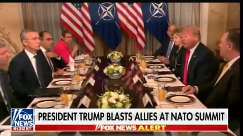 Trump Says 'They Won't Write That' to NATO Chief Who Complimented Him on Camera