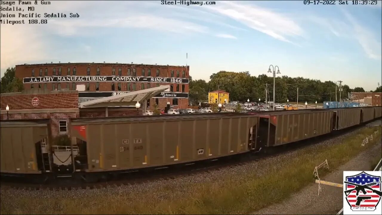 UP 6318 Ex-SP on DPU of WB Empty Coal at Sedalia, MO on September 17, 2022 #steelhighway