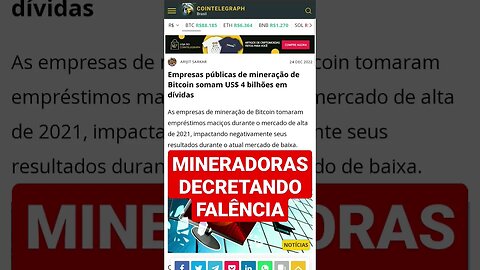 ALTA VOLATILIDADE A FRENTE, MINERADORES NAO SUPORTAM PREÇO BAIXO
