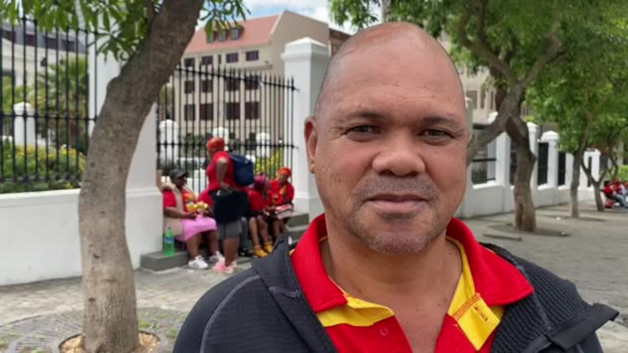 SOUTH AFRICA - Cape Town - SRWP(Socialist Revolutionary Workers Party) picket before MBTS(Medium Term Budget Speech) (Video) (eb8)