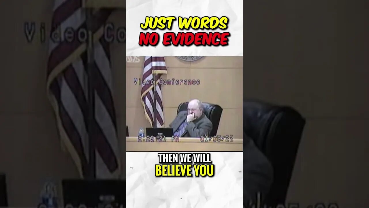 Officer HAS ONLY WORDS, there is ZERO EVIDENCE