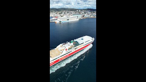 Big Cruise Ships And a Drone