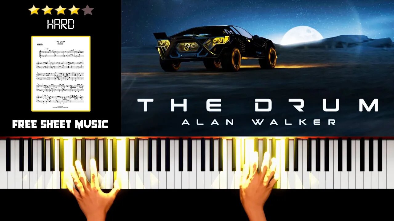 Alan Walker - The Drum - (HARD) Piano Tutorial