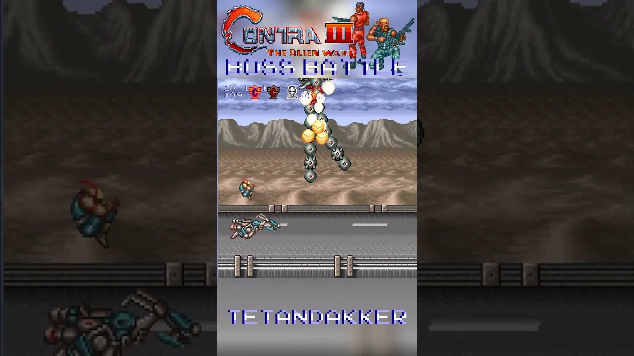 Contra III: The Alien Wars (SNES) Boss Battle - Tetandakker #Shorts