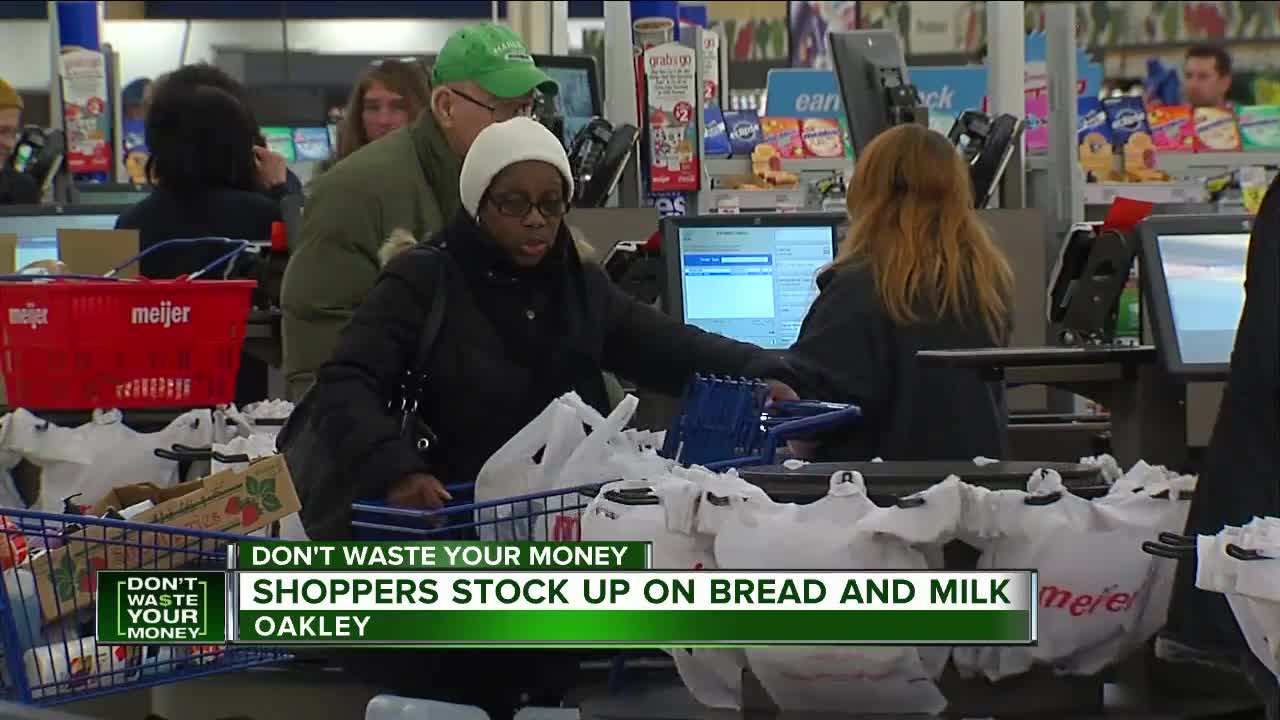 Shoppers stock up on supplies for Snowmageddon