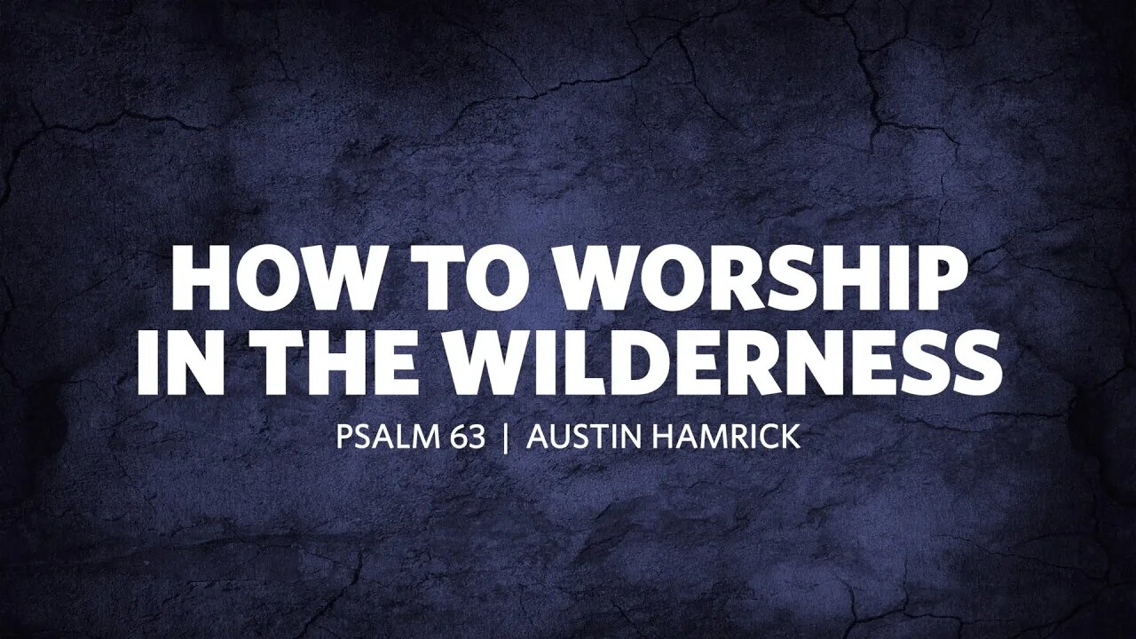 How To Worship In The Wilderness | Psalm 63 | Austin Hamrick