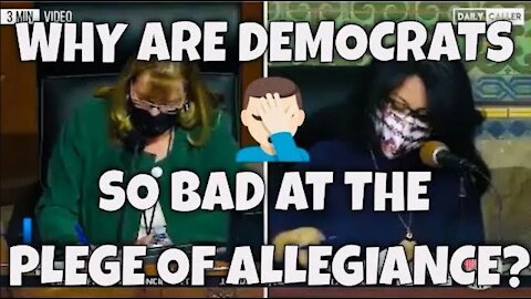 Democrat BOTCHES the PLEDGE of Allegiance - Must have learned it from Joe Biden (you know the Thing)