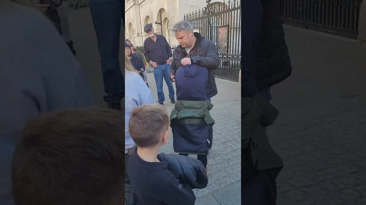 Young boy was bitten by the Horse #horseguardsparade