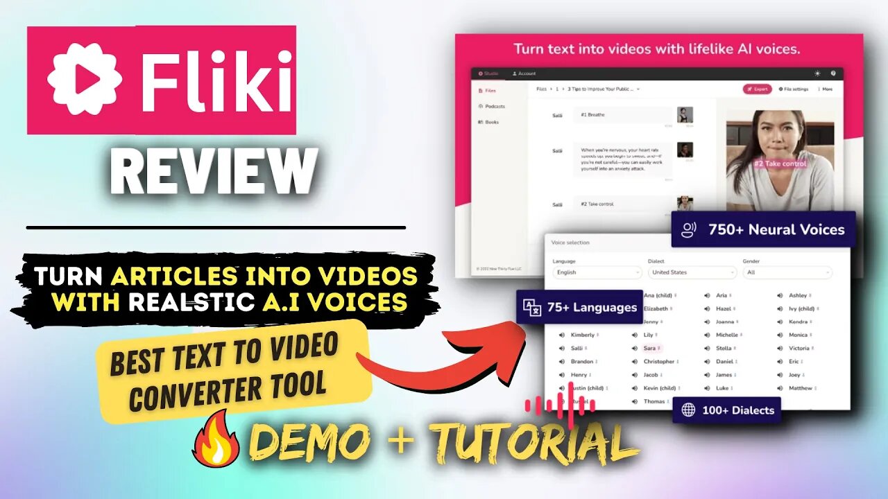 Fliki Review (Text to Video) | Transform Blog Posts into Videos, Audiobooks, Podcast with A.i Voices