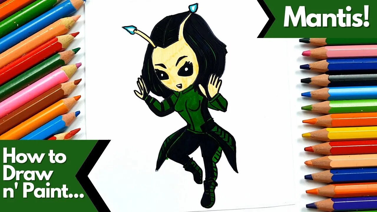 How to Draw and Paint the Guardians of the Galaxy's Mantis