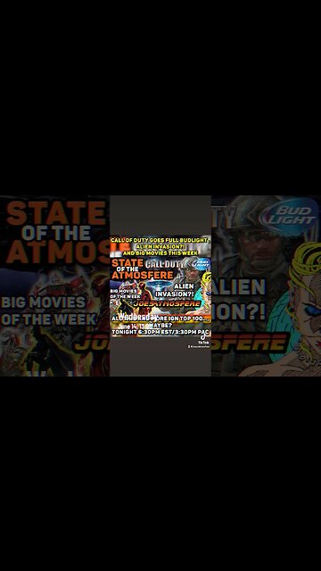 #CallOfDuty goes #Budlight, #AlienInvasion?!#TheFlash #Transformers Tonight 6:30pm EST/3:30pm PAC