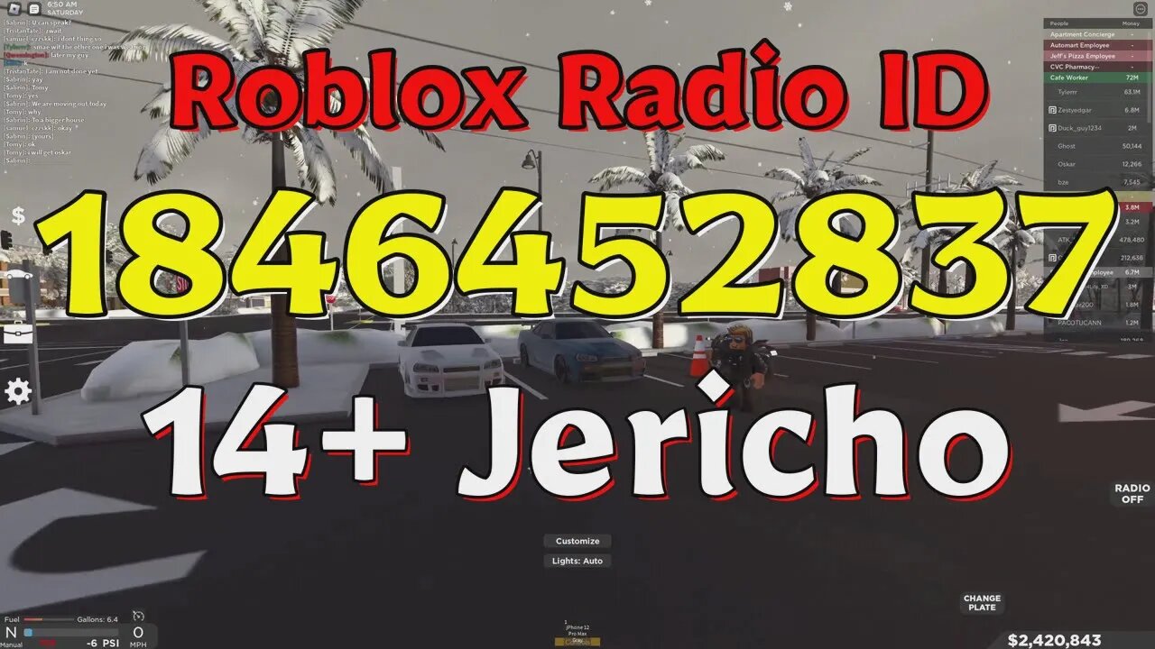 Jericho Roblox Radio Codes/IDs