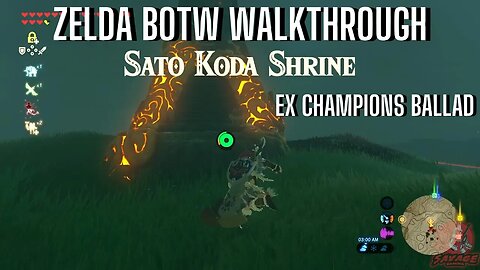 SATO KODA SHRINE WALKTHROUGH LOCATION [HIDDEN SHRINE] EX CHAMPIONS BALLAD ZELDA BOTW