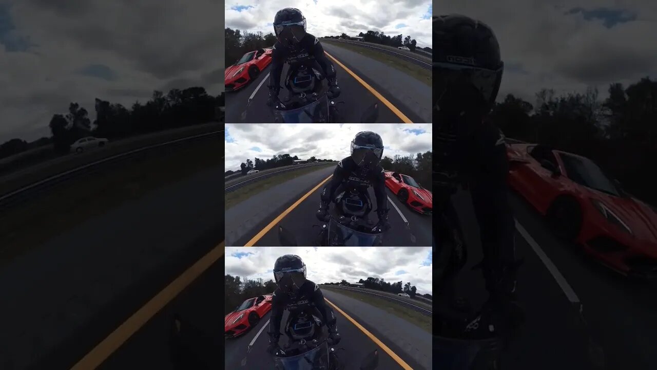 Kawasaki ZX6R Supersport Vs. Corvette. .."Let'sGet OuttaHere..." Version 1