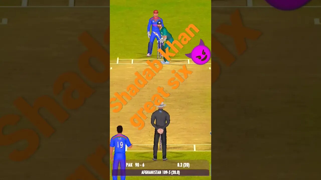 shadab Khan great six #cricketgame #ytshorts #youtubeshorts #shortsfeed #realcricket22 #shortsfeed