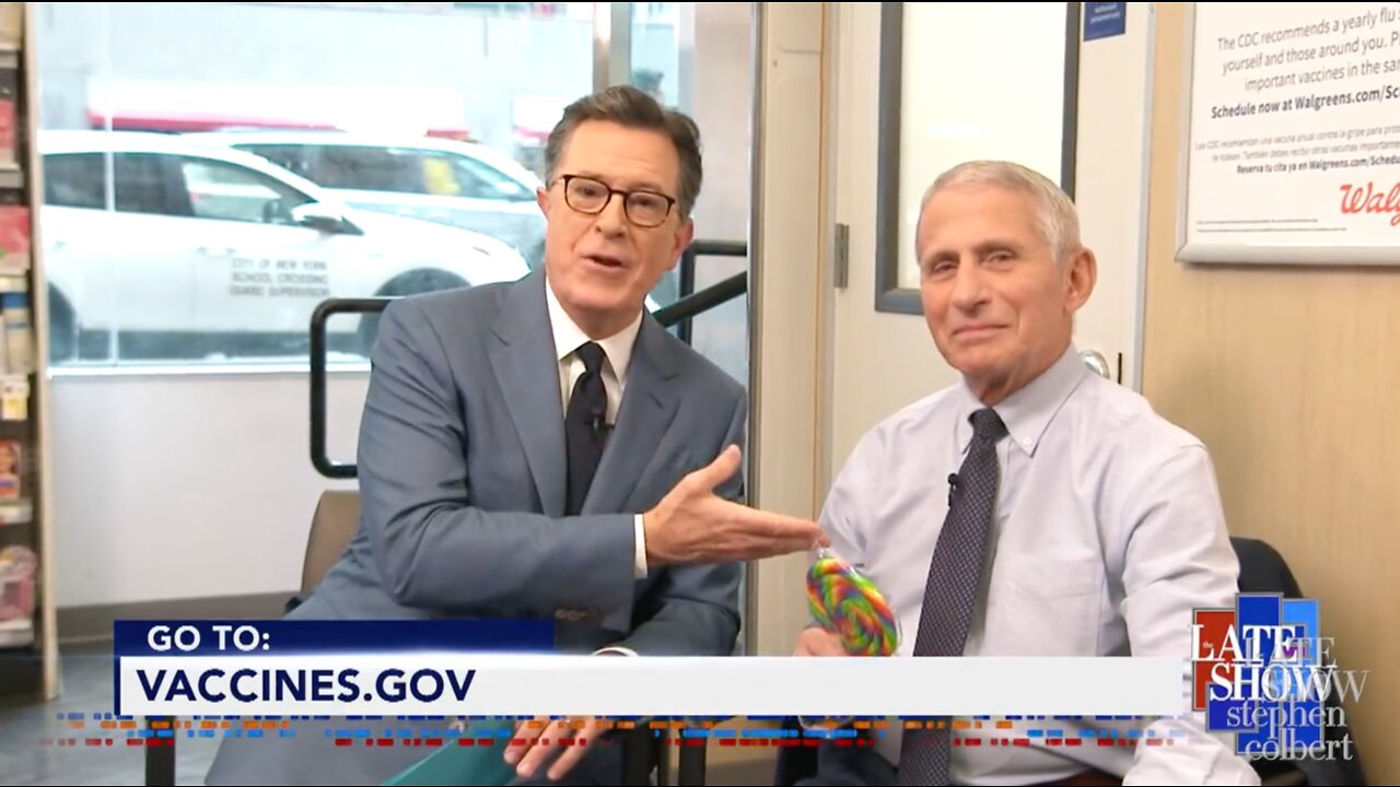 Another Infamous Pro-Vax Video: Stephen Colbert & Anthony Fauci Promote COVID-19 Booster Shot