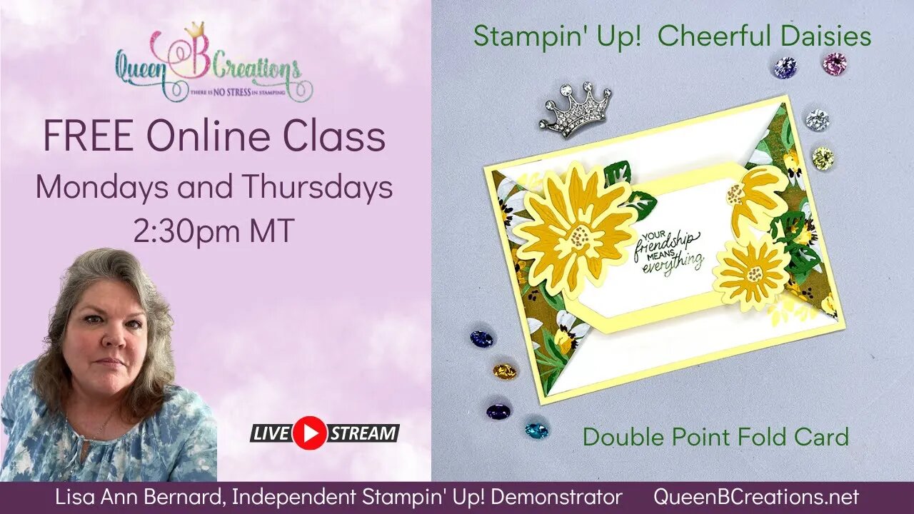 Stampin' Up! Cheerful Daisies Double Point Fold Card