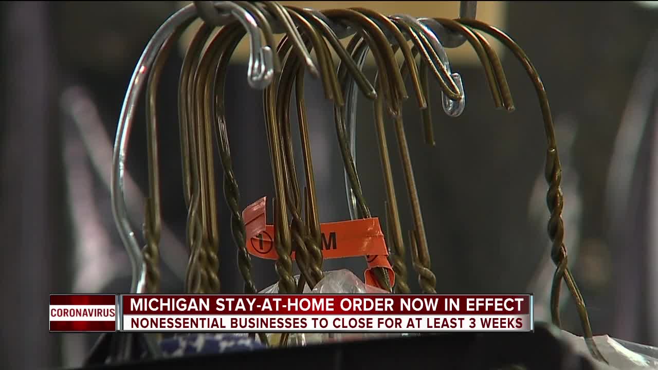 Non-essential businesses to close in Michigan to close for at least 3 weeks