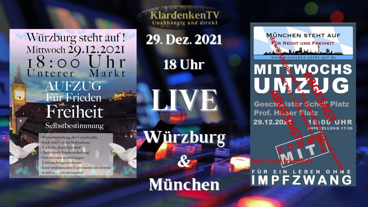 RESTREAM I Konferenzschaltung München, Meschede und Würzburg am 29.12.2021